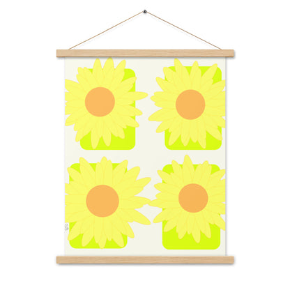 Sunflower squares Poster with hangers