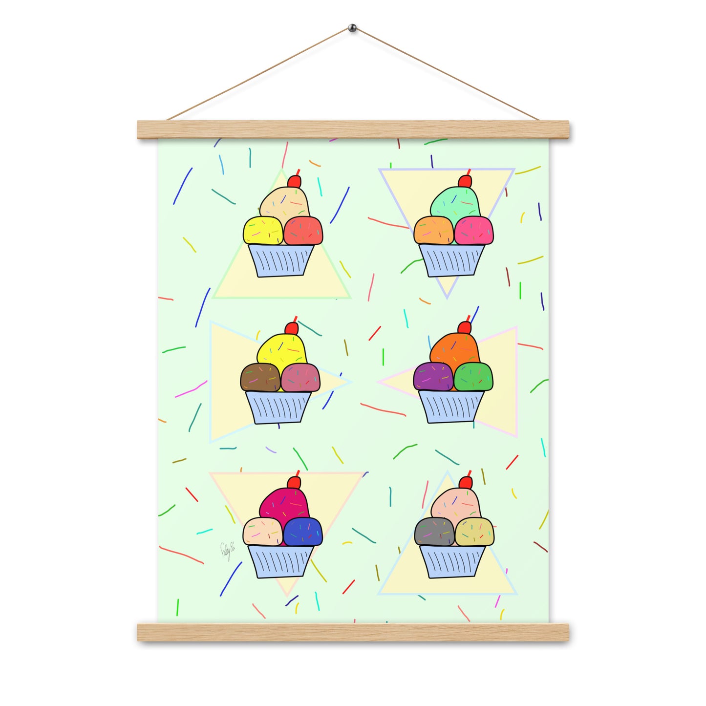 Ice cream time Poster with hangers