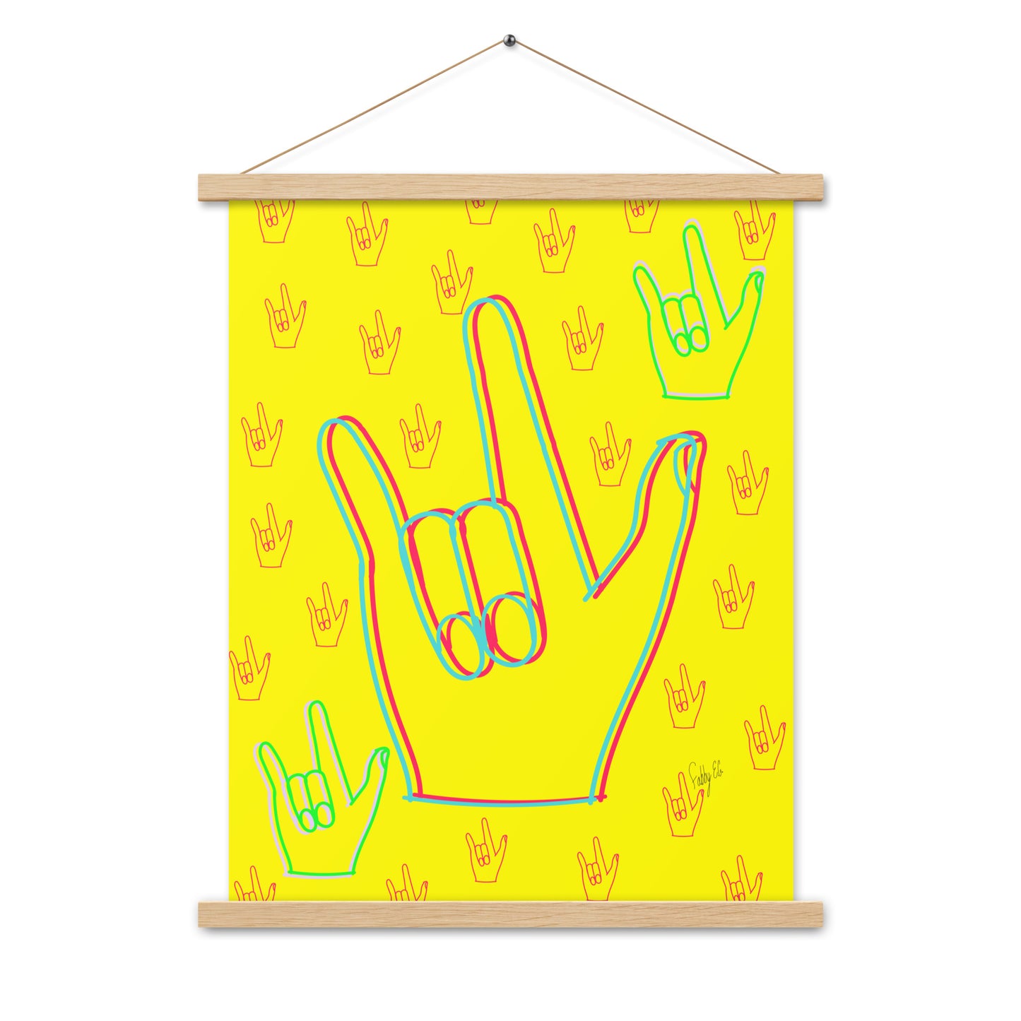 I love you sign language Poster with hangers