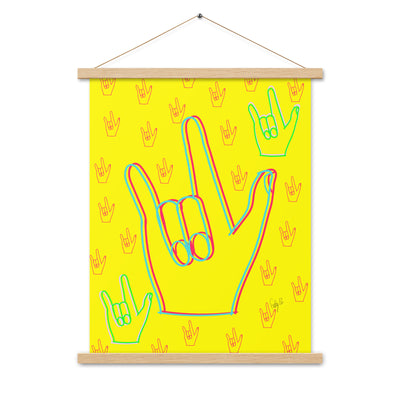 I love you sign language Poster with hangers