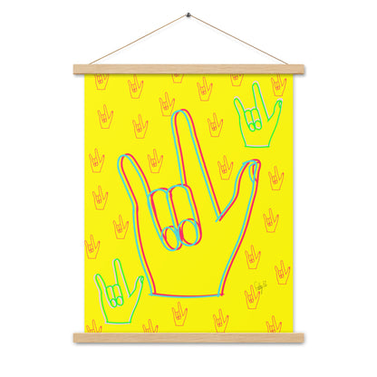 I love you sign language Poster with hangers