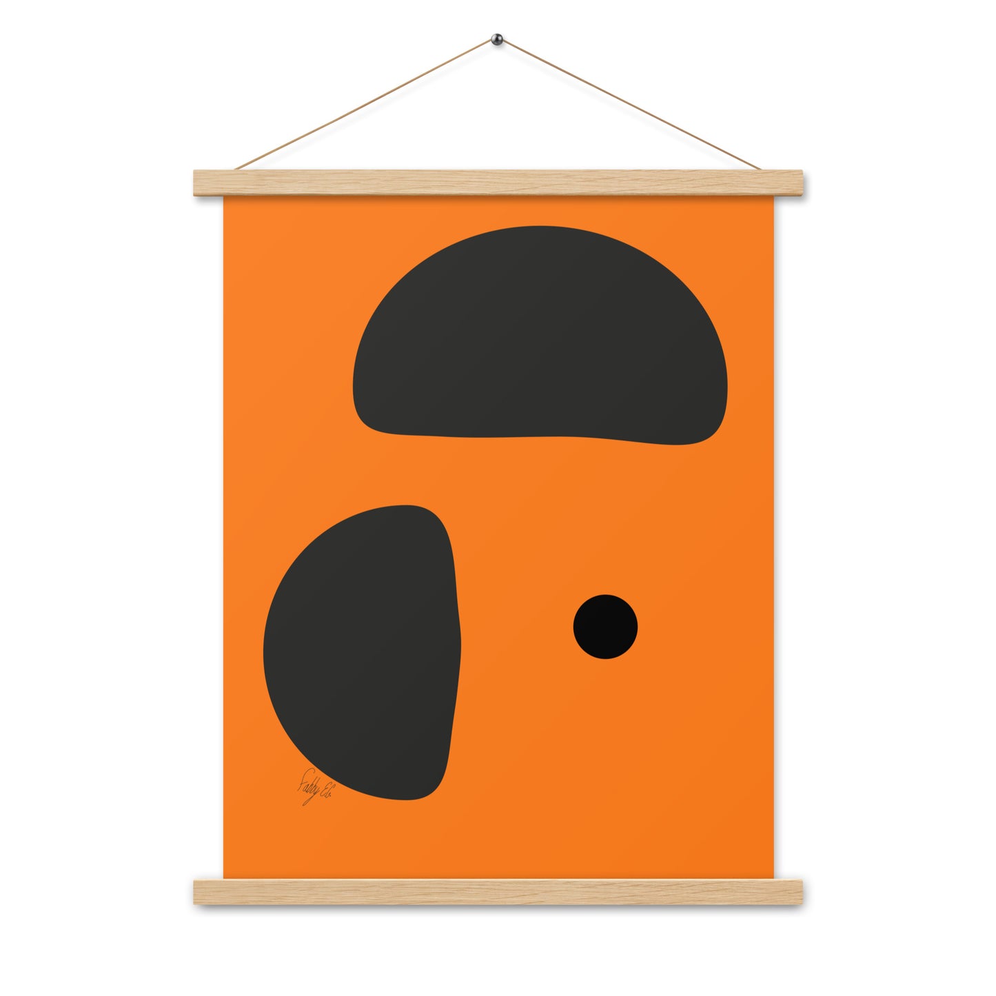 Opposite dots orange Poster with hangers