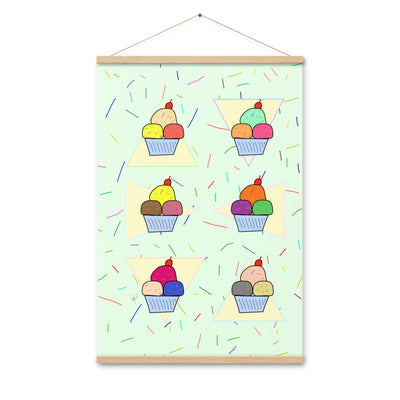 Ice cream time Poster with hangers