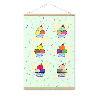 Ice cream time Poster with hangers