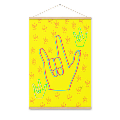 I love you sign language Poster with hangers