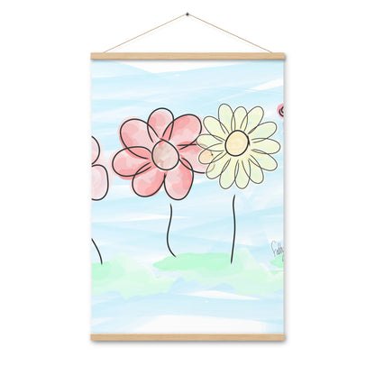 Buying myself four flowers Poster with hangers