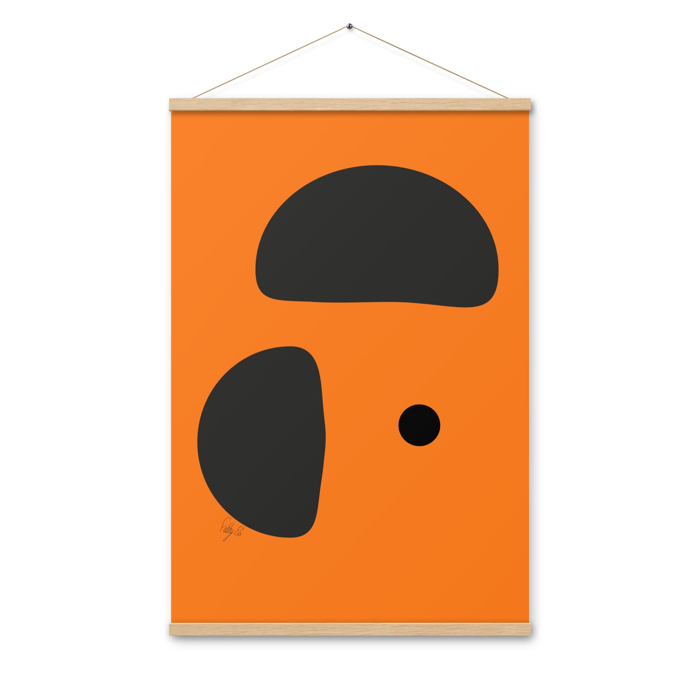 Opposite dots orange Poster with hangers