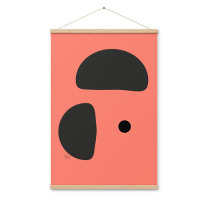 Opposite dots salmon Poster with hangers