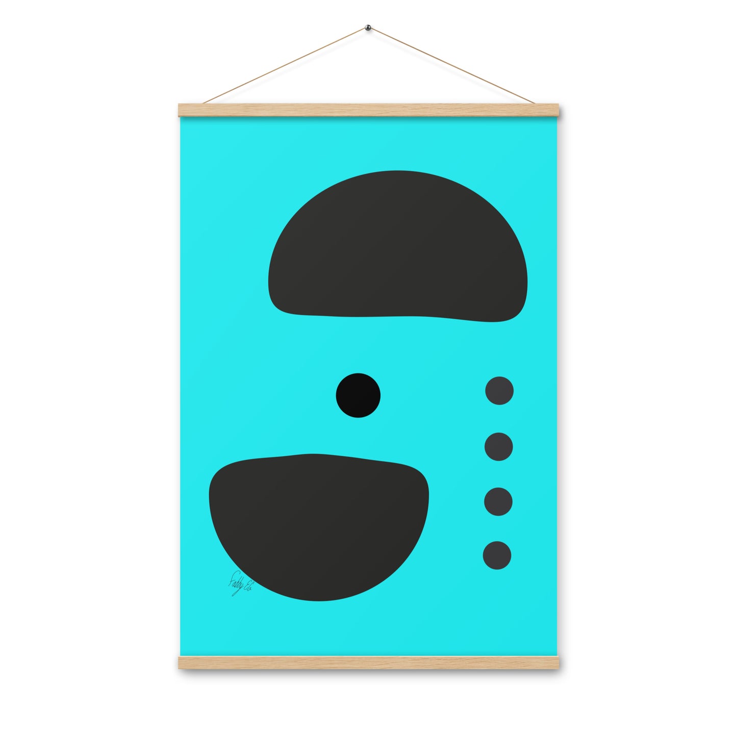 Dots taking sides blue Poster with hangers