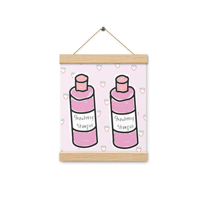 Strawberry shampoo Poster with hangers