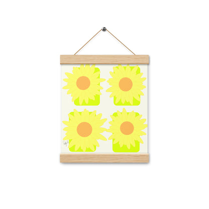 Sunflower squares Poster with hangers