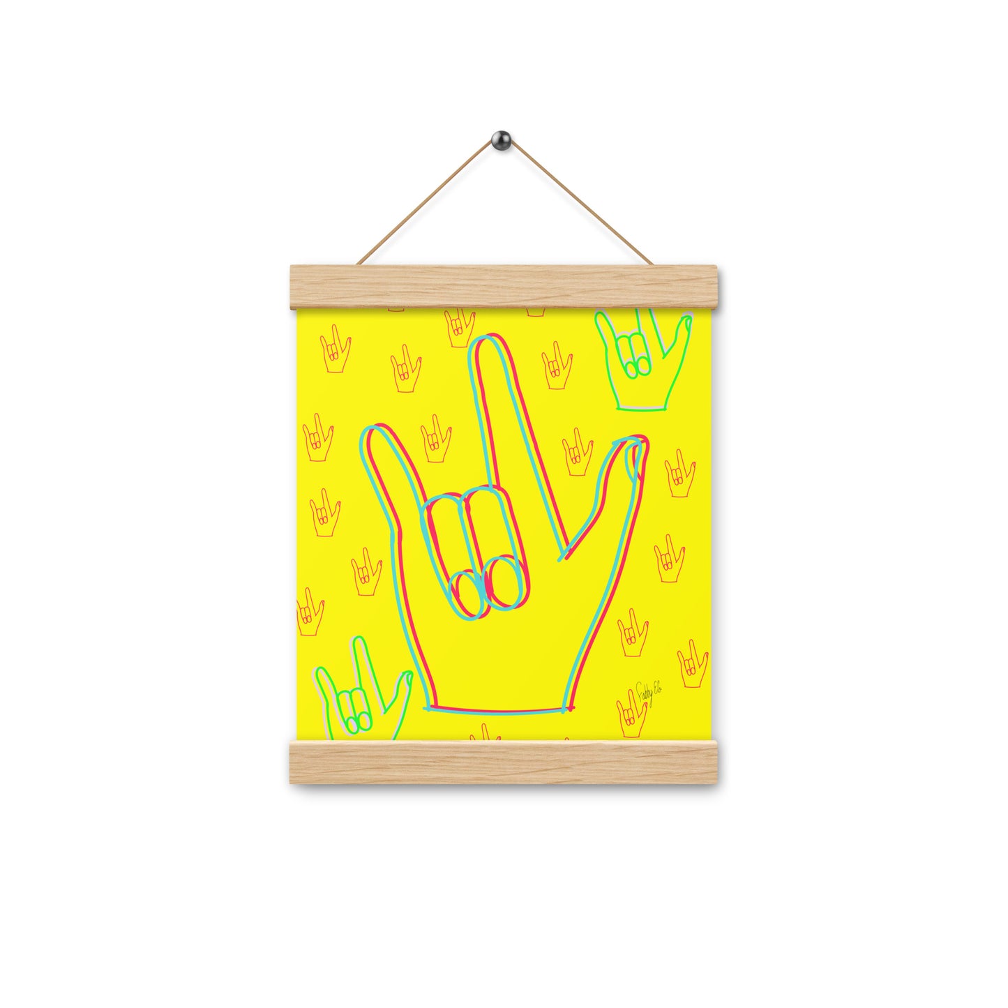 I love you sign language Poster with hangers