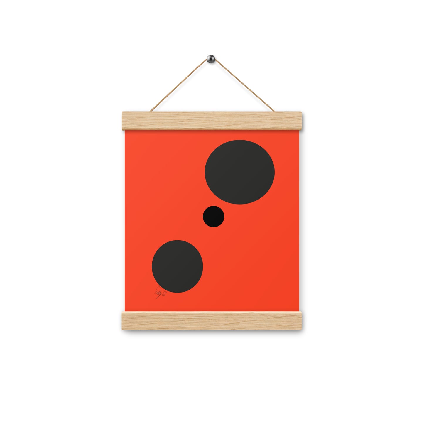 Dots orange Poster with hangers