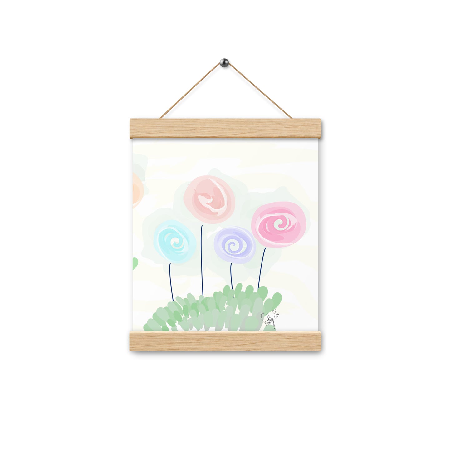 Women’s day flowers Poster with hangers