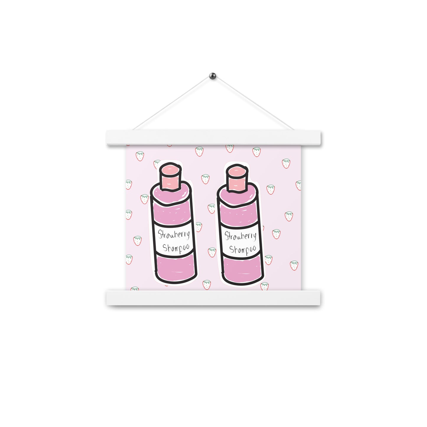 Strawberry shampoo Poster with hangers