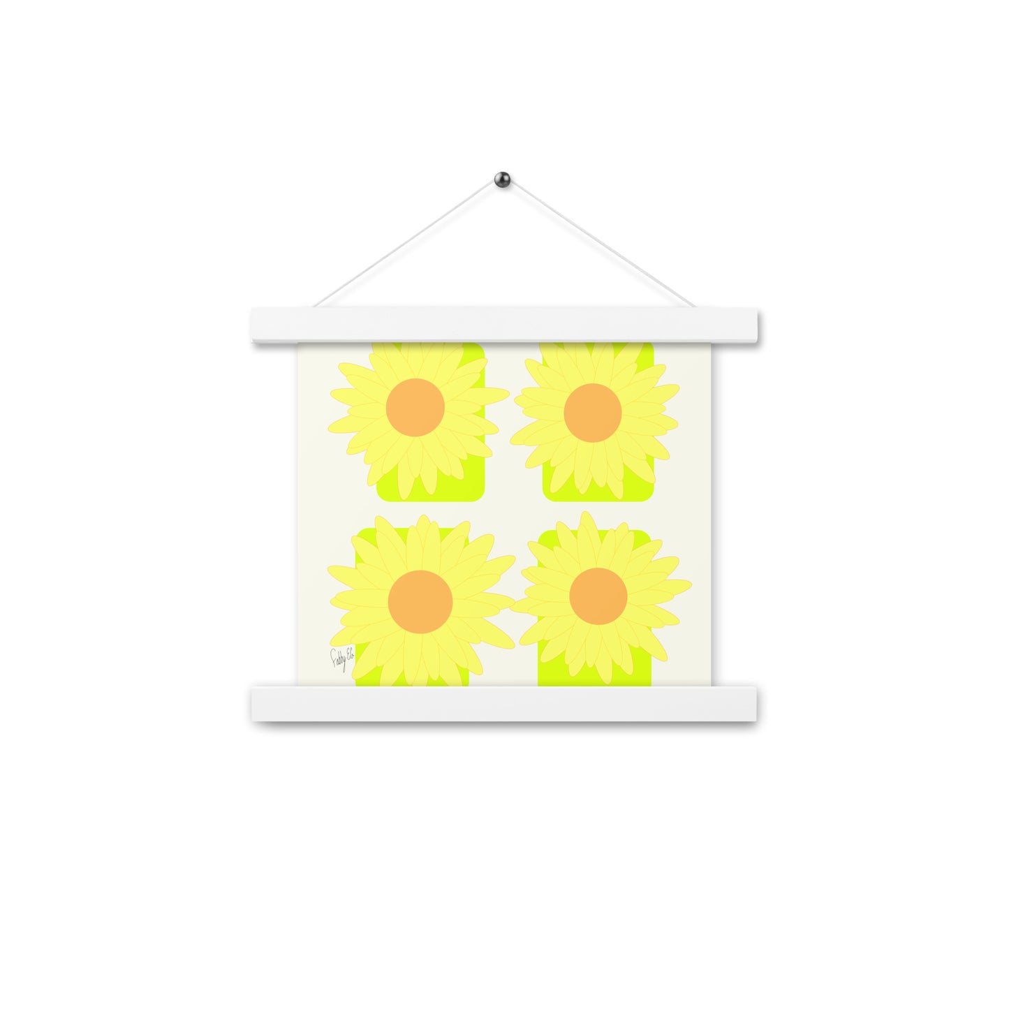 Sunflower squares Poster with hangers