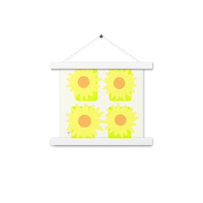 Sunflower squares Poster with hangers