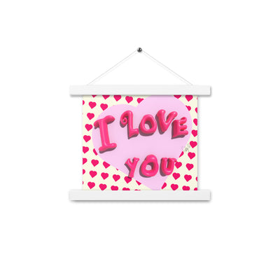 I love you heart Poster with hangers