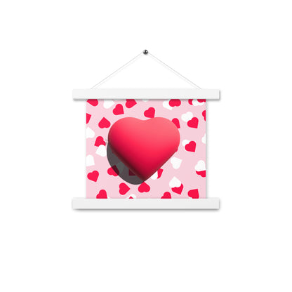 Valentines heart for love Poster with hangers