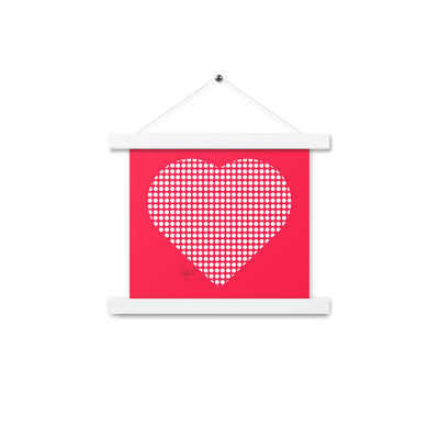 In love (dotted heart) Poster with hangers