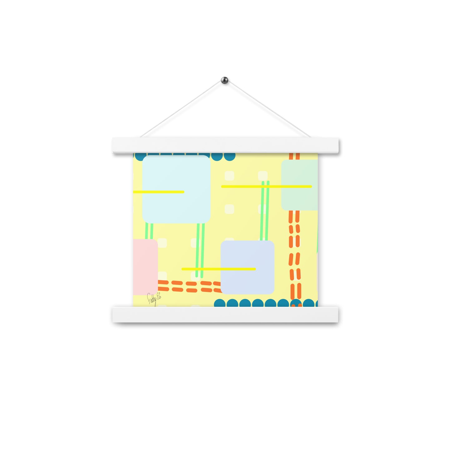 Off grid yellow Poster with hangers