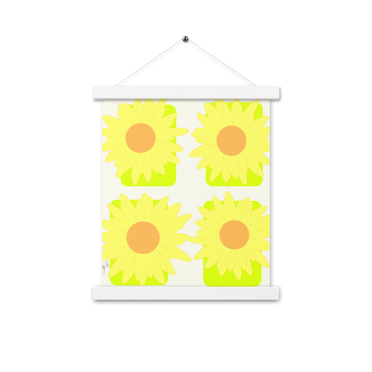 Sunflower squares Poster with hangers