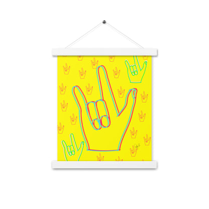 I love you sign language Poster with hangers