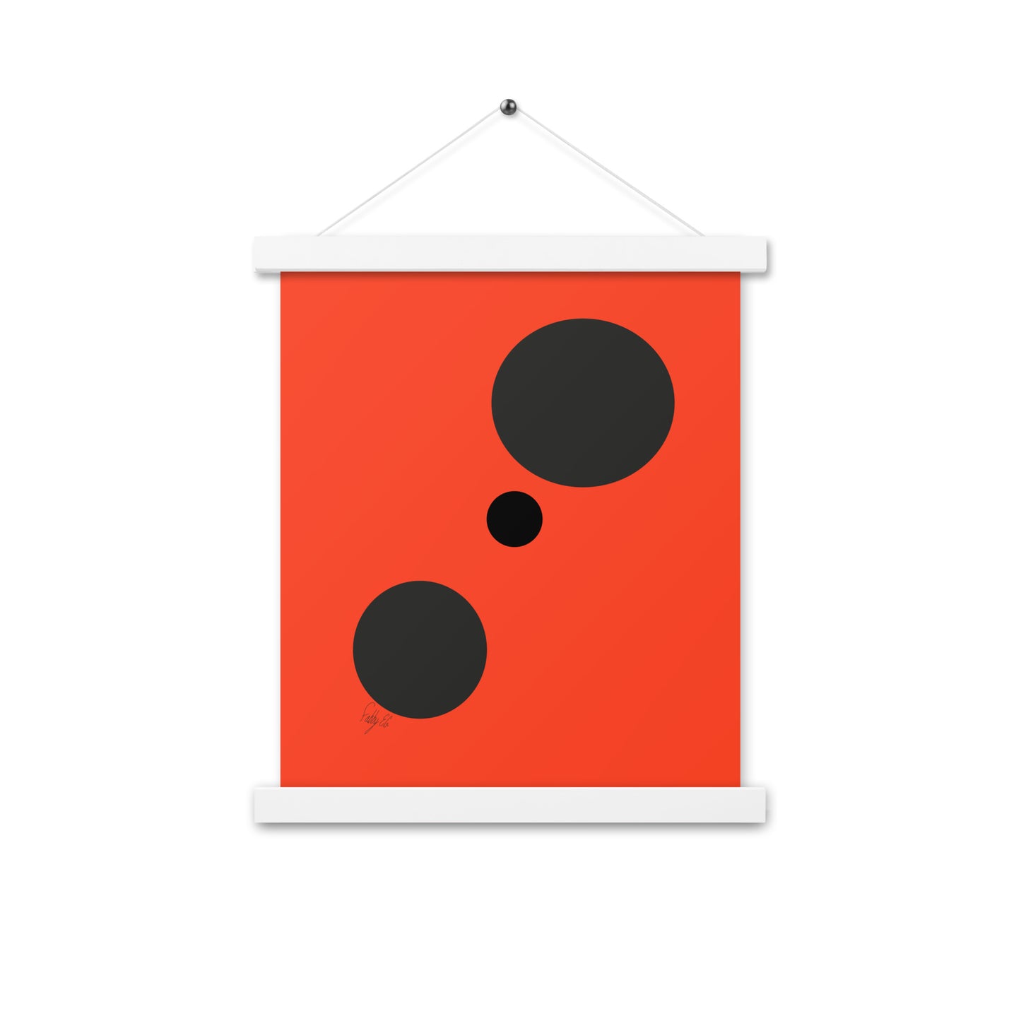 Dots orange Poster with hangers