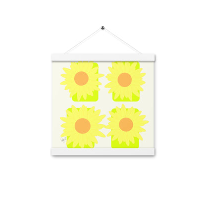 Sunflower squares Poster with hangers