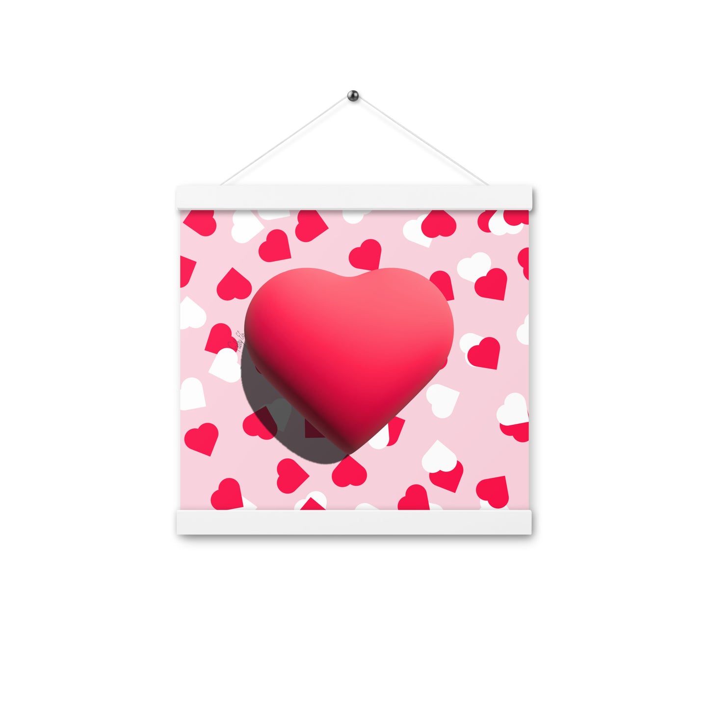 Valentines heart for love Poster with hangers