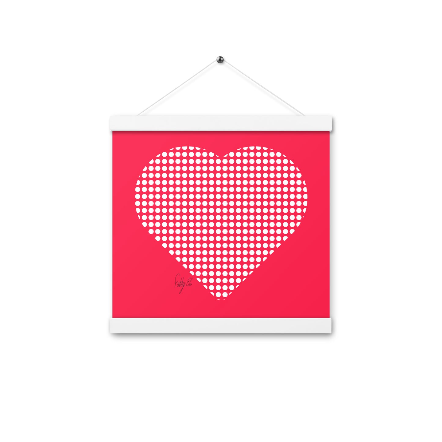 In love (dotted heart) Poster with hangers