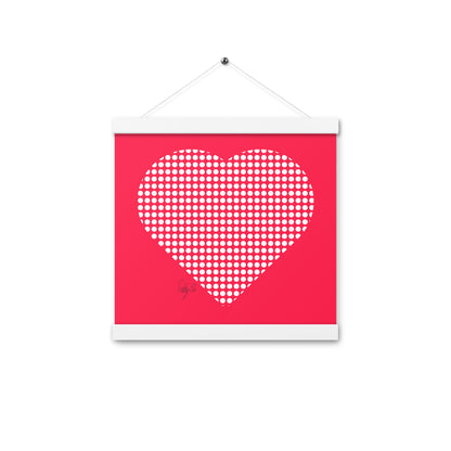 In love (dotted heart) Poster with hangers