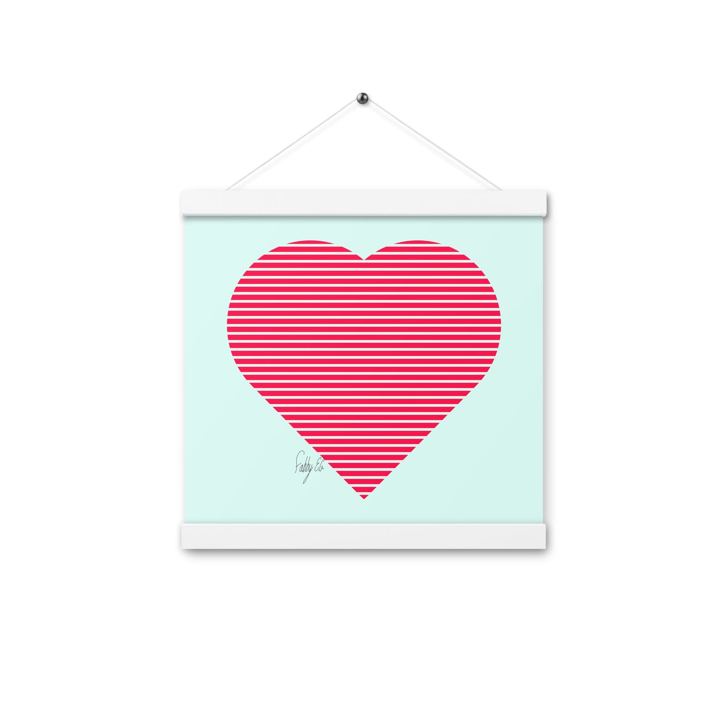 In love (passion heart stripes) Poster with hangers