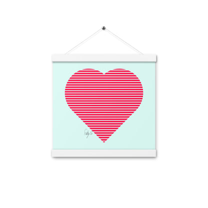 In love (passion heart stripes) Poster with hangers