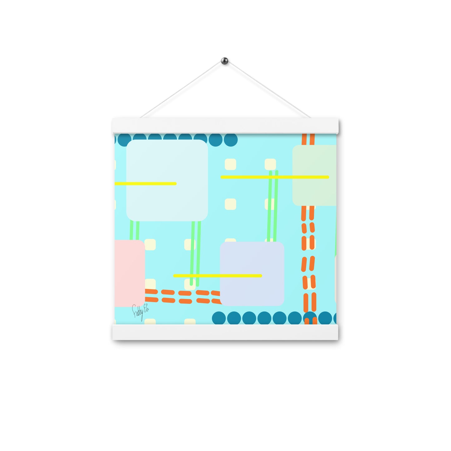 Off grid blue Poster with hangers