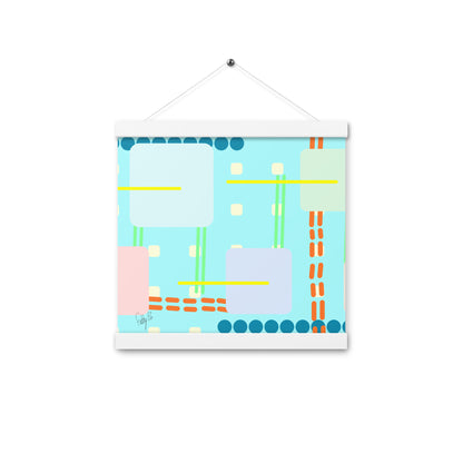 Off grid blue Poster with hangers