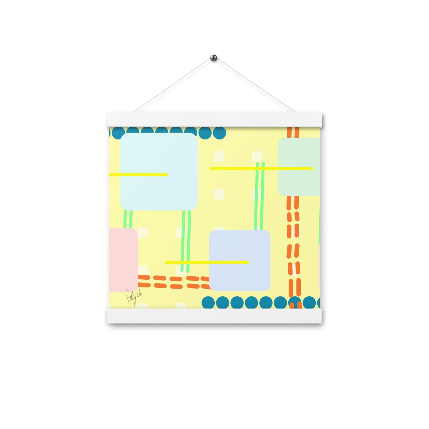 Off grid yellow Poster with hangers