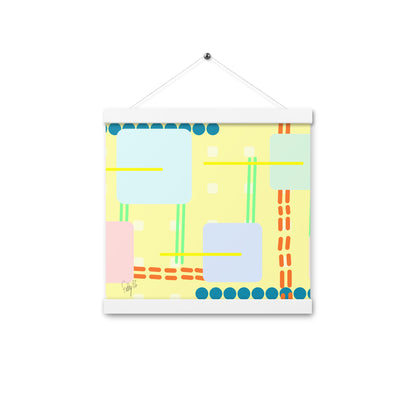 Off grid yellow Poster with hangers