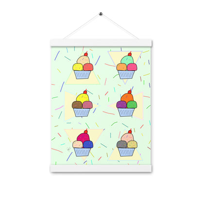 Ice cream time Poster with hangers