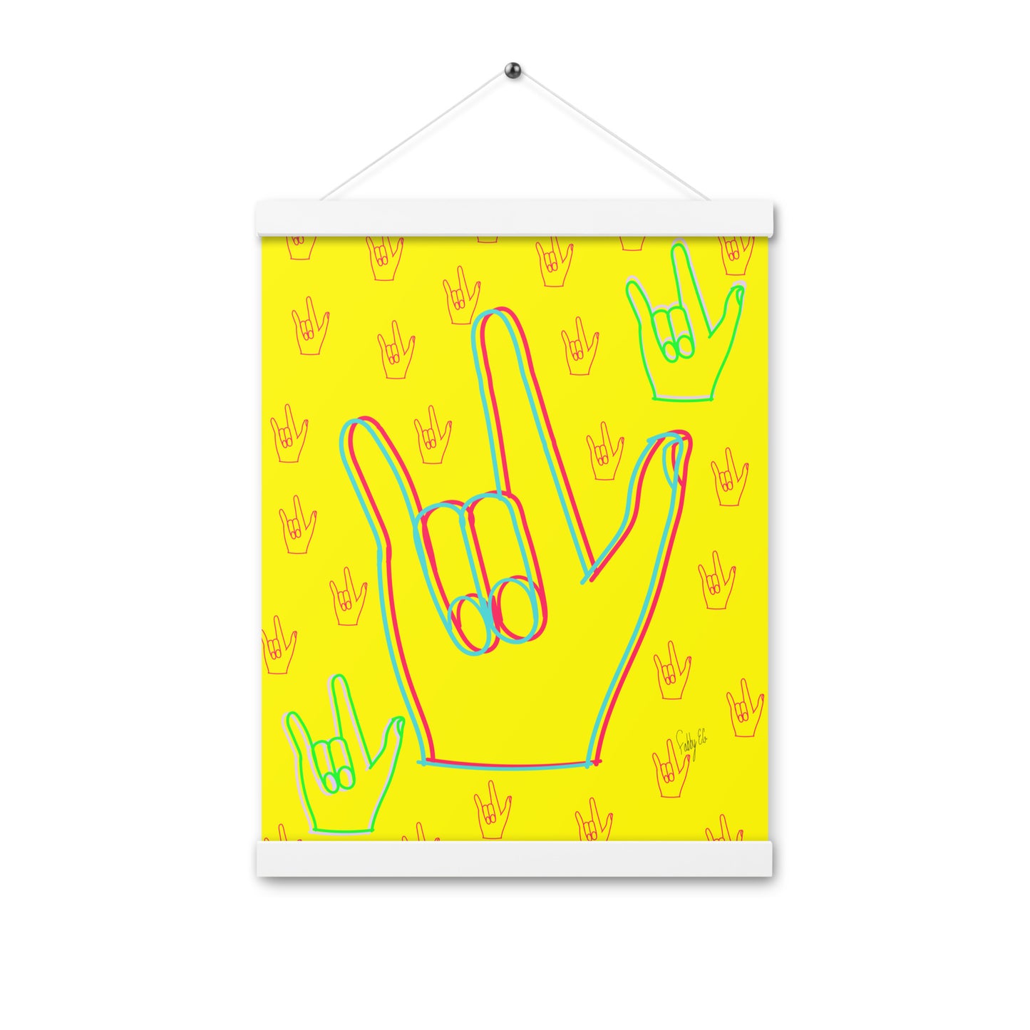 I love you sign language Poster with hangers