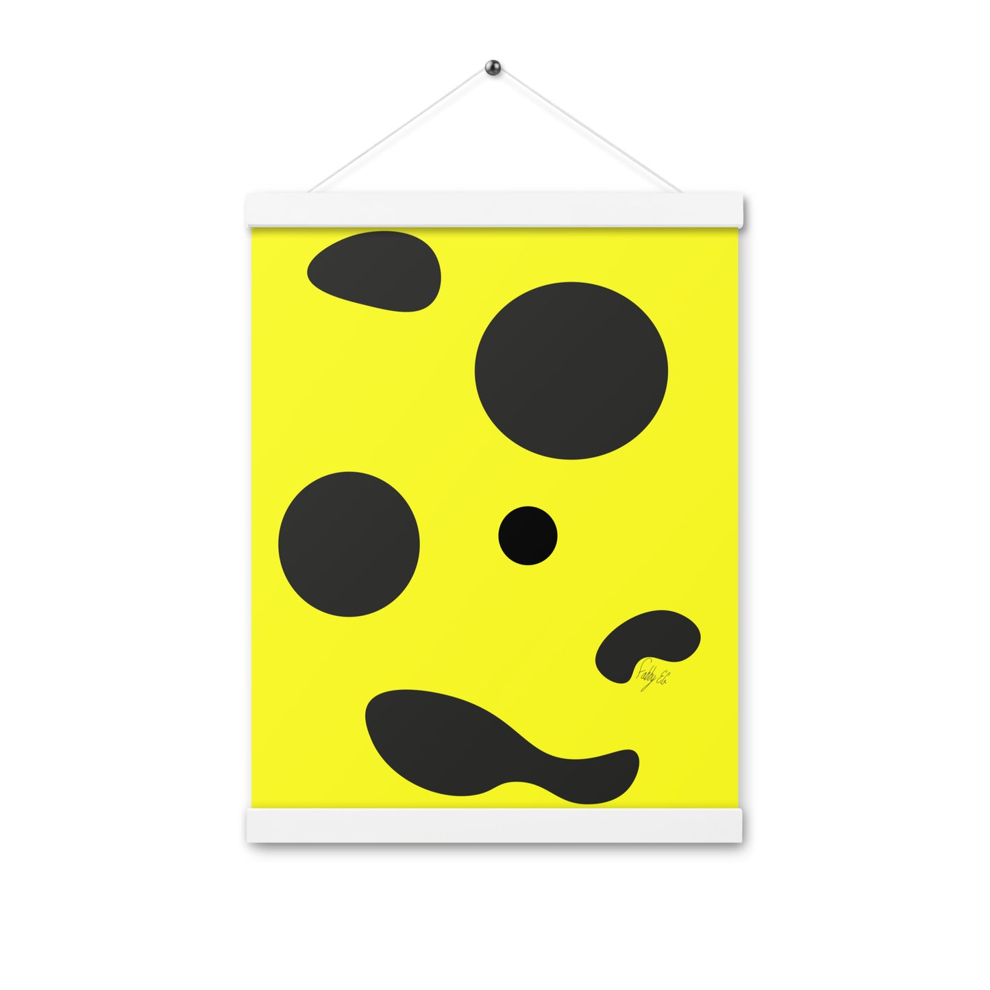 Dots yellow Poster with hangers