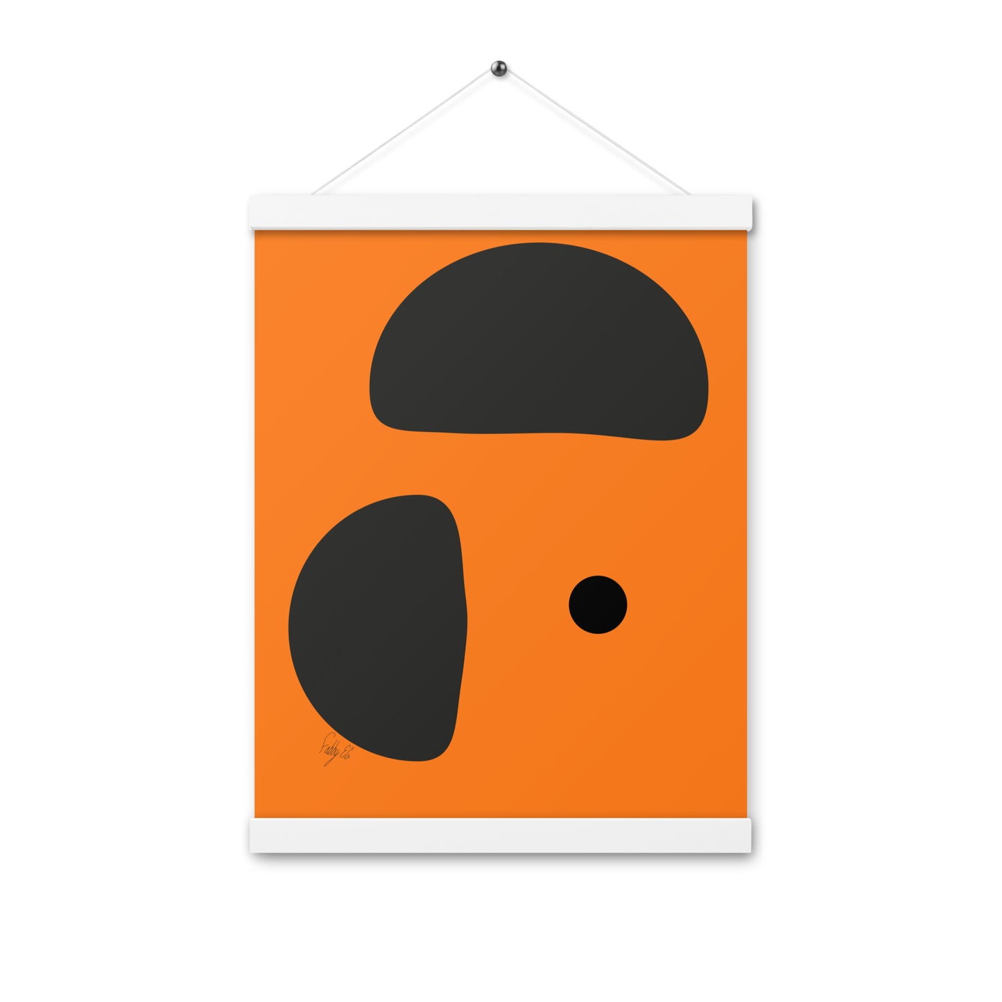 Opposite dots orange Poster with hangers