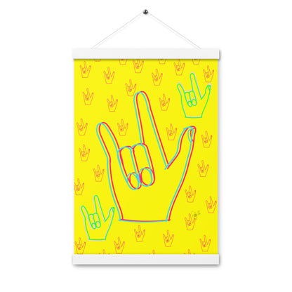 I love you sign language Poster with hangers