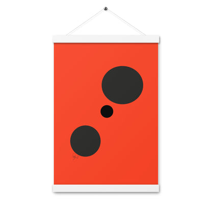 Dots orange Poster with hangers