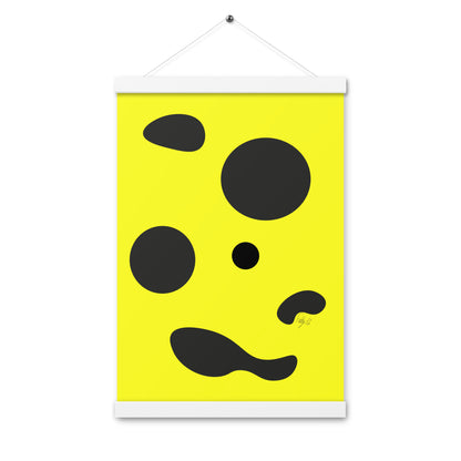 Dots yellow Poster with hangers