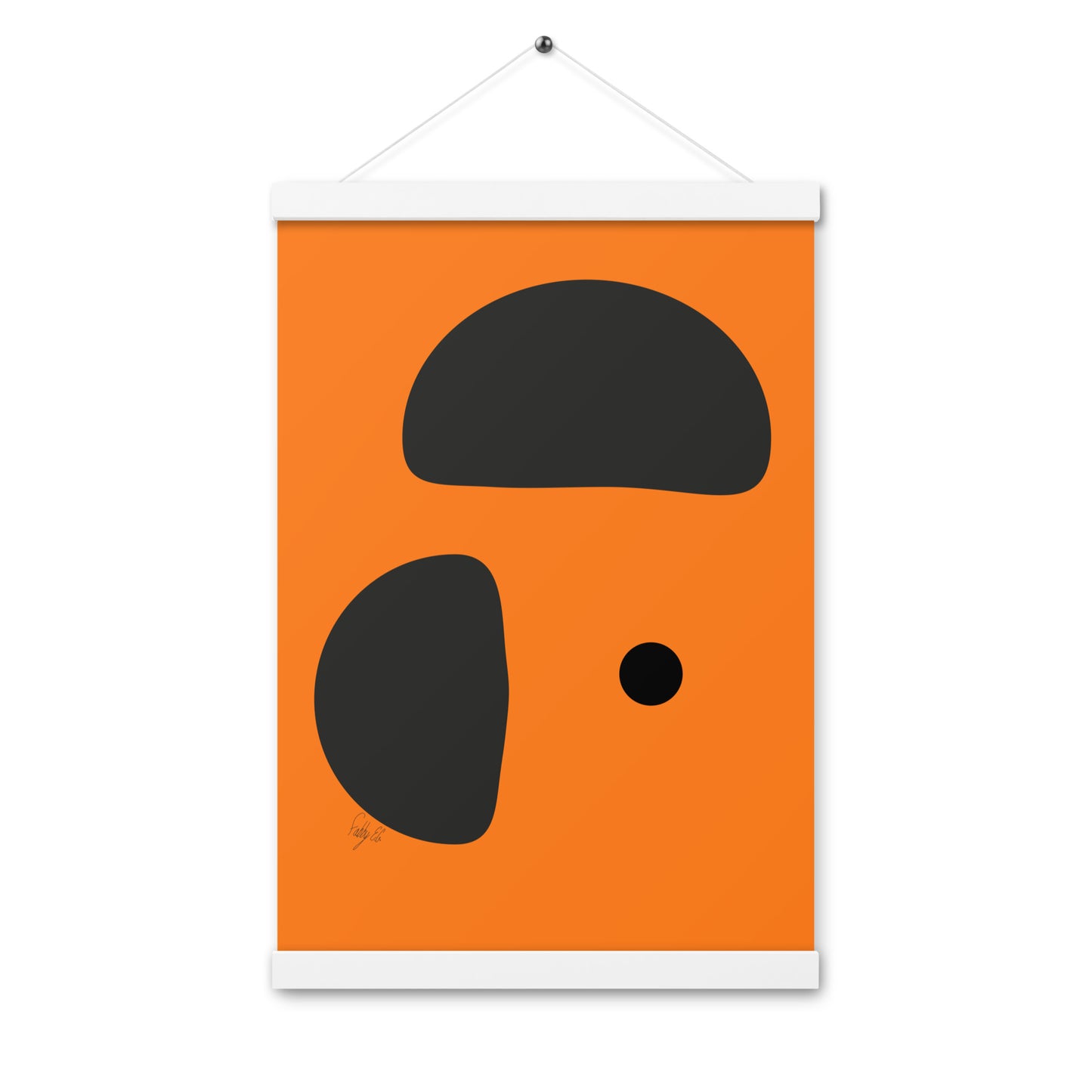 Opposite dots orange Poster with hangers