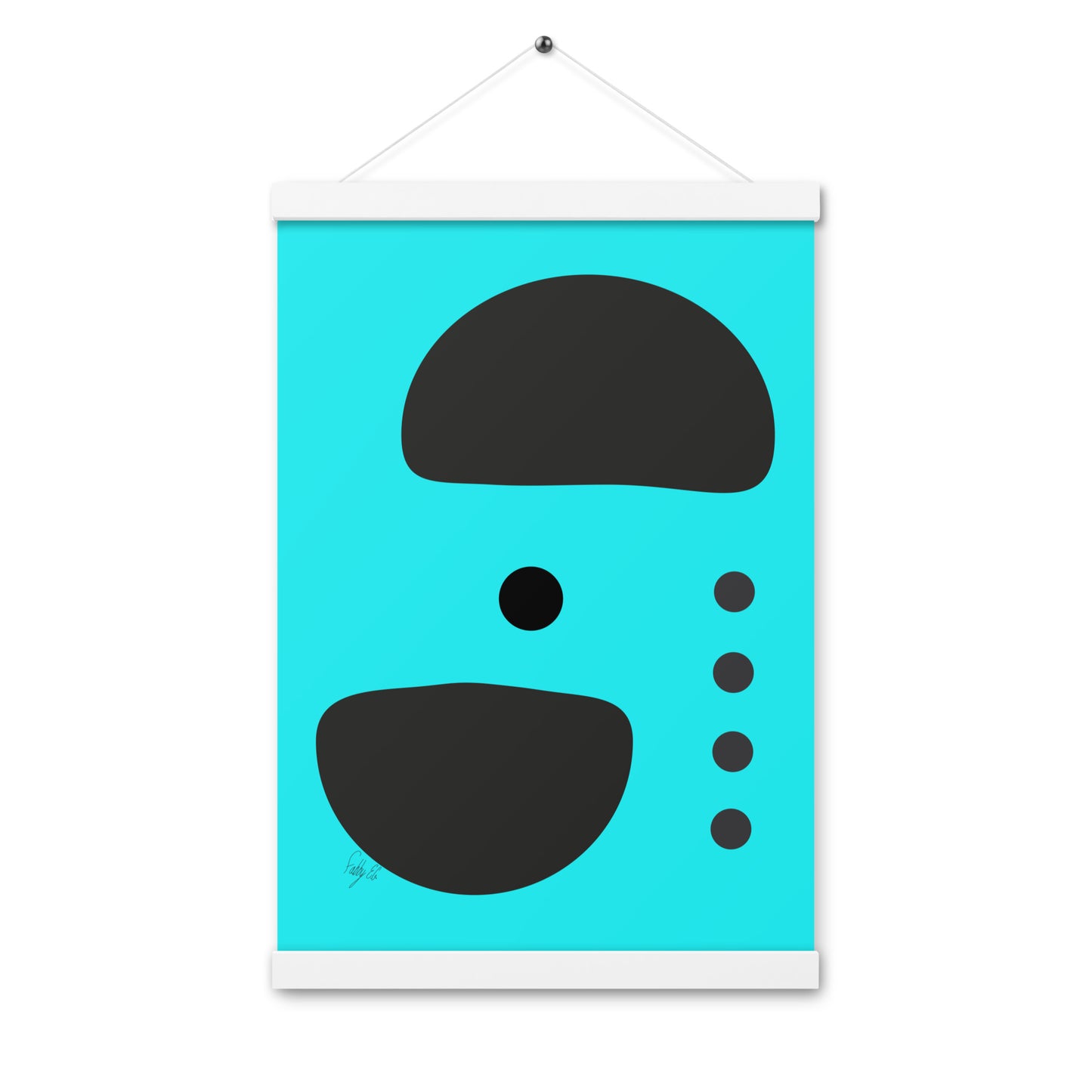 Dots taking sides blue Poster with hangers