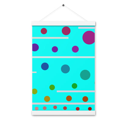 Follow along cyan blue Poster with hangers