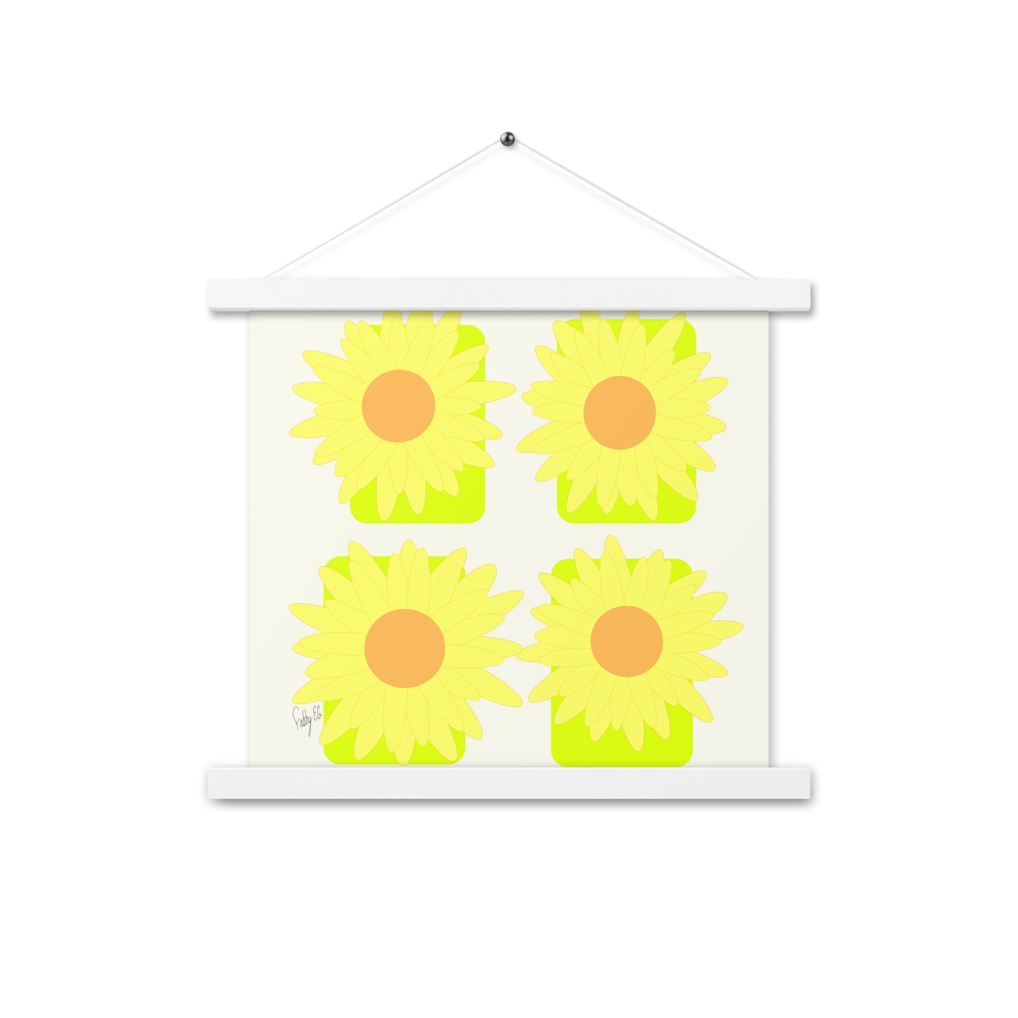 Sunflower squares Poster with hangers