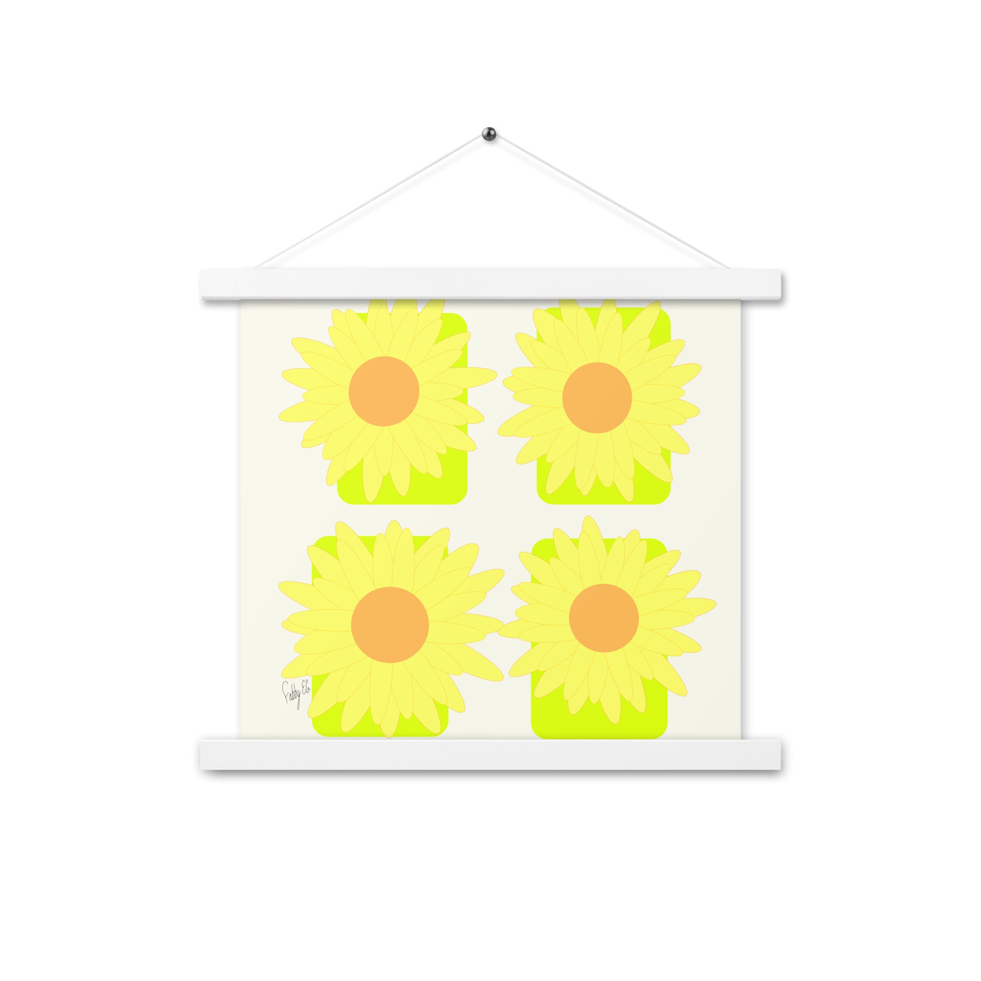 Sunflower squares Poster with hangers